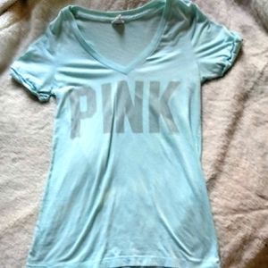 ⚡PINK VS Teal VNeck Tee
